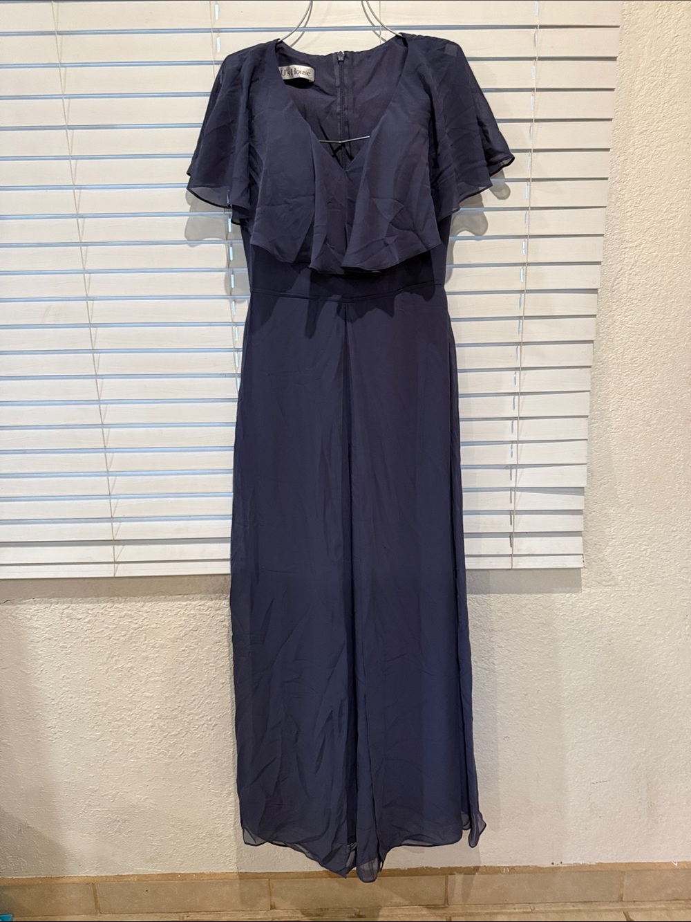 JJs House Navy Blue Flutter Sleeve Jumpsuit